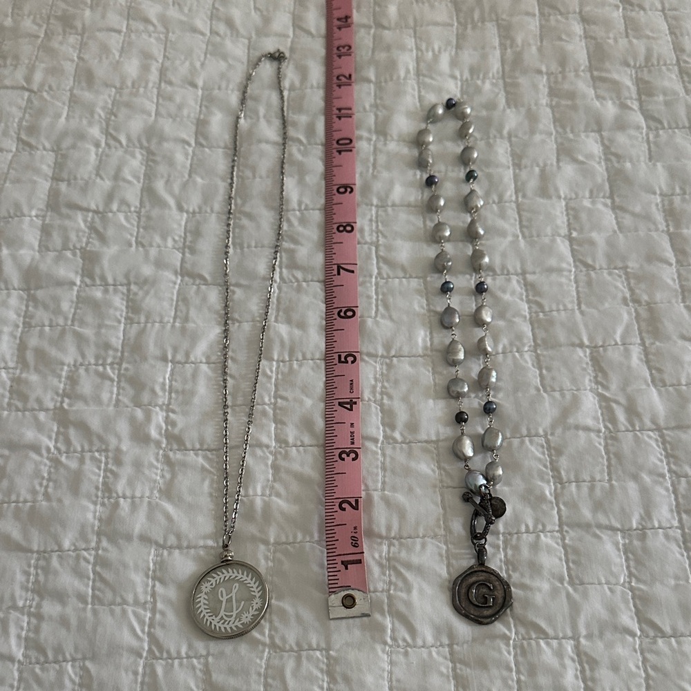 #2 “G” initial necklaces
